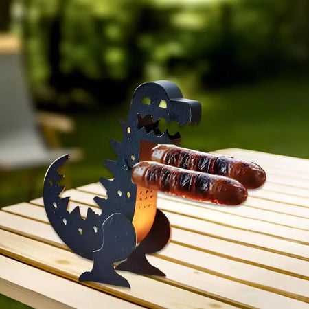 Engraçado dinossauro forma grill rolo de cachorro quente grelha de cachorro quente churrasqueira rack portátil acampamento ao ar livre grelhar panelas ferramentas