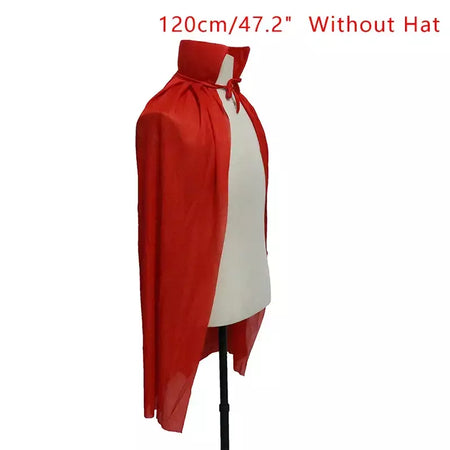 Traje de Halloween para Homens e Mulheres, Assustador da Morte, Papel do Diabo, Vermelho, Preto, Bruxa, Vampiro, Capa Longa, Capa, Encapuzado, Adulto, Crianças, Menina, Menino