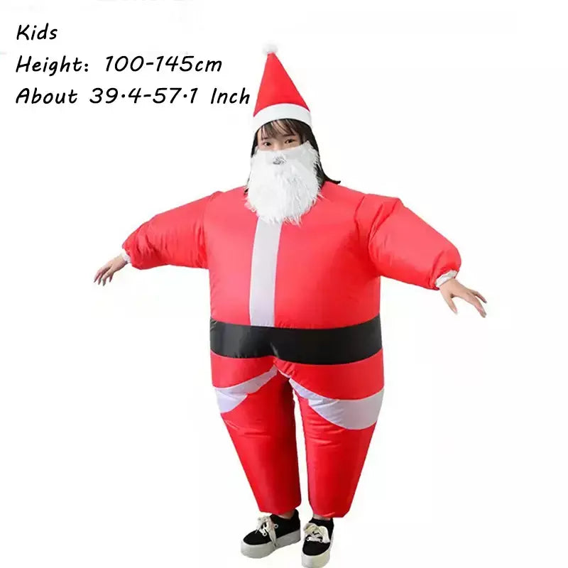 Natal engraçado trajes infláveis homem de gengibre papai noel elk boneco de neve árvore pinguim adulto criança halloween carnaval festa