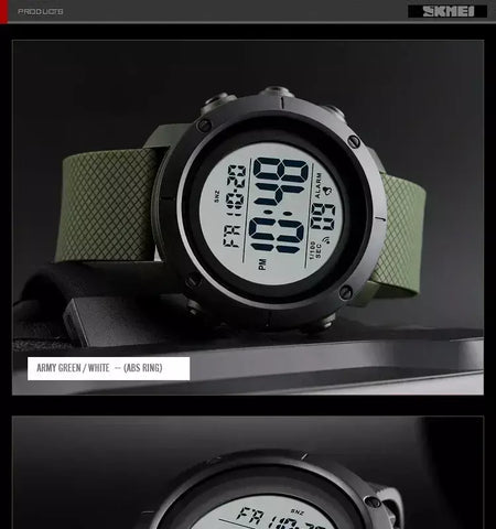 Skmei 1426 montre masculino despertador moda relógio digital relogio masculino esporte relógio masculino marca de luxo 5bar relógios à prova dwaterproof água