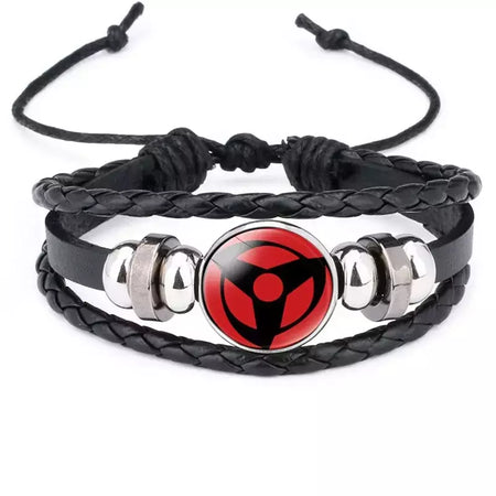 Naruto acessórios naruto pulseira de metal sharingan cosplay anime figura uzumaki kakashi nuvem vermelha prop legal brinquedo do miúdo kawaii presente