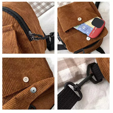 Mini mochila feminina, mochila escolar de veludo simples pequena, grande capacidade, mochila feminina durável, monocromática, casual, viajando, moda