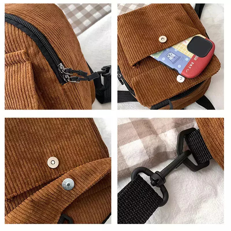 Mini mochila feminina, mochila escolar de veludo simples pequena, grande capacidade, mochila feminina durável, monocromática, casual, viajando, moda