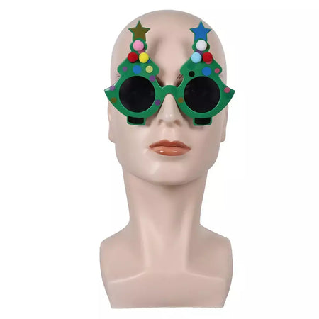 Filme aterrorizante arte palhaço chifre manchado de sangue óculos de árvore de natal adereços cosplay ? Acessórios de adereços para terno de carnaval de Halloween