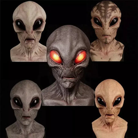 Halloween alienígena assustador máscara horrível alienígena supersoft máscara de terror assustador festa engraçado cosplay prop máscaras decoração adereços