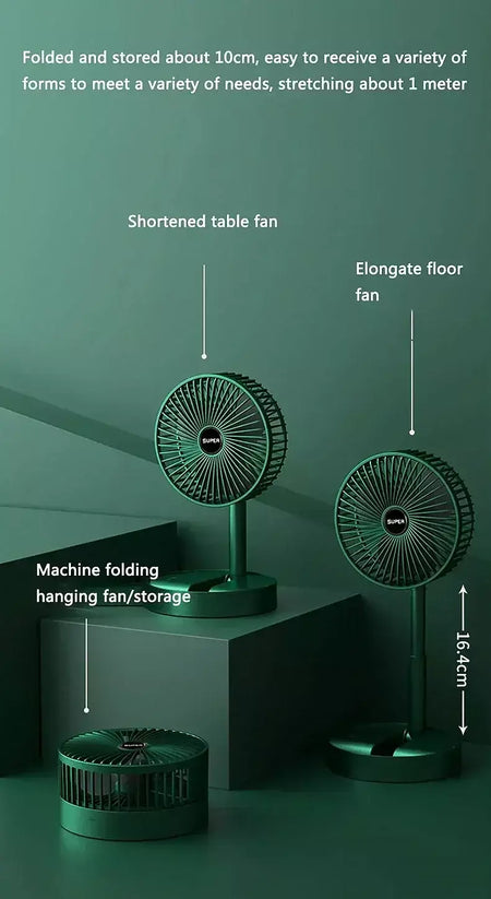 Mini ventilador elétrico portátil ajustável, Pequeno ventilador de refrigeração, Handy Desk, Casa, Escritório, Bateria de mesa, USB Recarregável