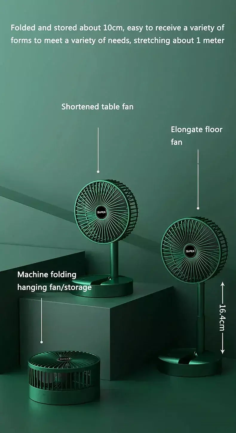 Mini ventilador elétrico portátil ajustável, Pequeno ventilador de refrigeração, Handy Desk, Casa, Escritório, Bateria de mesa, USB Recarregável