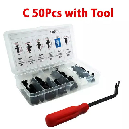 Clipe de fixação automática, corpo de carro misto, pino retentor, rebite, porta, guarnição, painel, kit de fixação, clipes de carro, caixa ou saco, embalagem