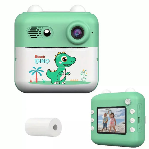 Câmera de impressão instantânea, impressão instantânea HD 1080P vem com vários filtros com inclui 1 rolo de papel e cordão