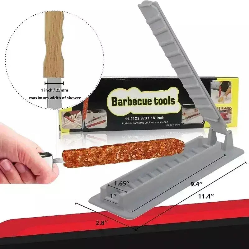 Fabricante de kebab molde de plástico kabob fabricante imprensa churrasco espeto carne manual kebab fazendo ferramenta churrasco gadget plástico kebab imprensa molde