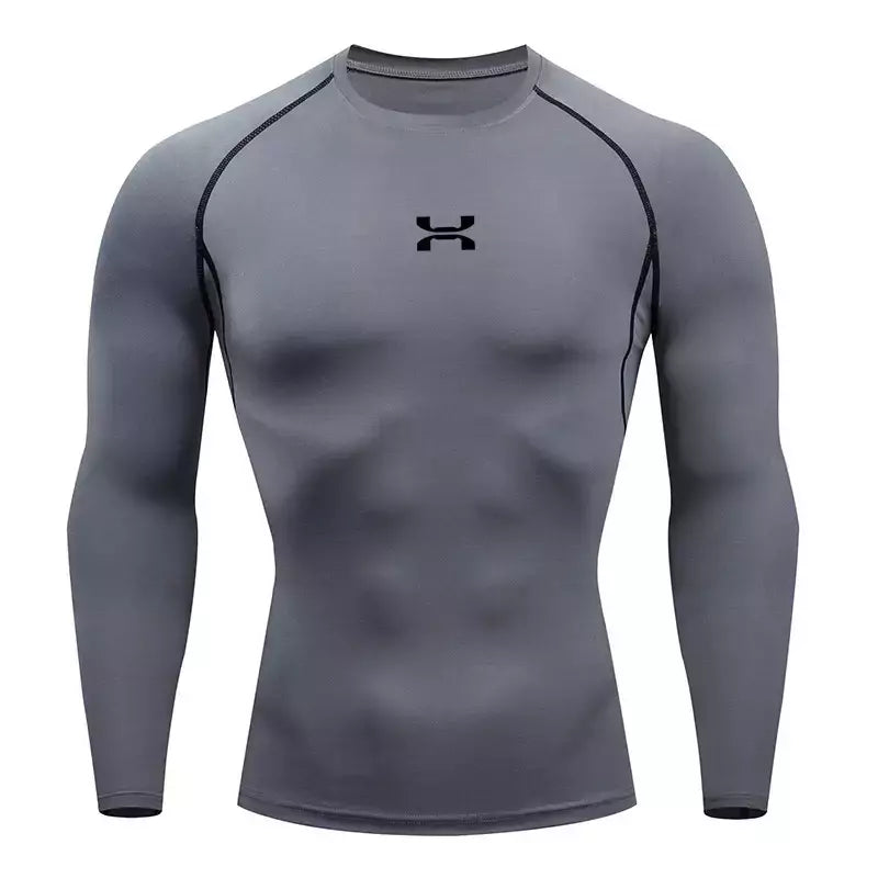 Camisa respirável Rashguard de compressão masculina, ajuste seco, camiseta esportiva MMA Fitness Gym, camisa de corrida, alta qualidade