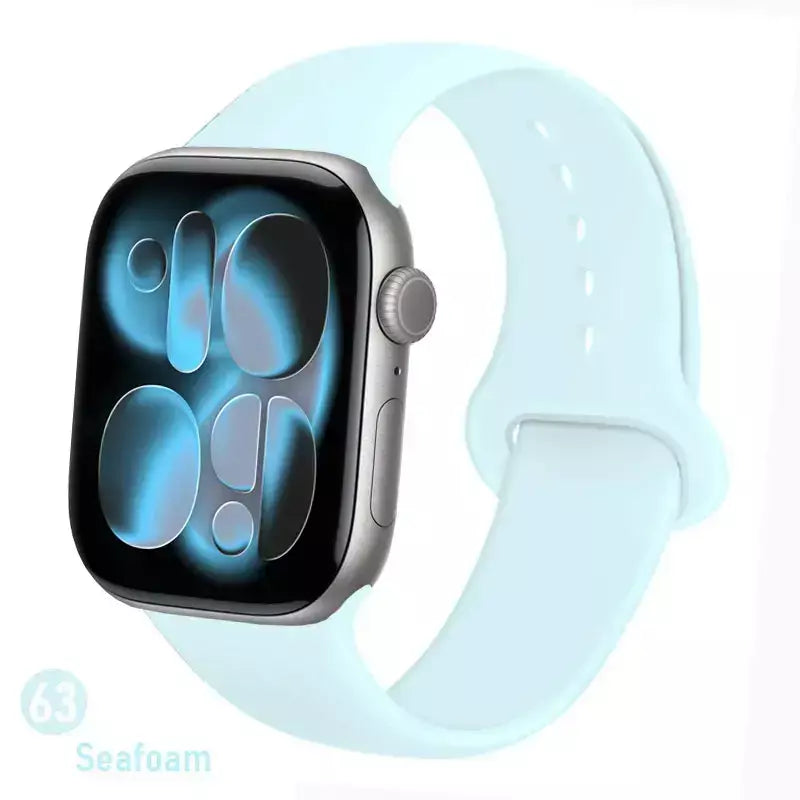 Pulseiras de silicone para apple watch pulseira 44mm 45mm 40 41mm 42-46mm pulseiras esportivas iwatch série 10 11 9 8 7 6 5 4 se ultra 3/2 49mm