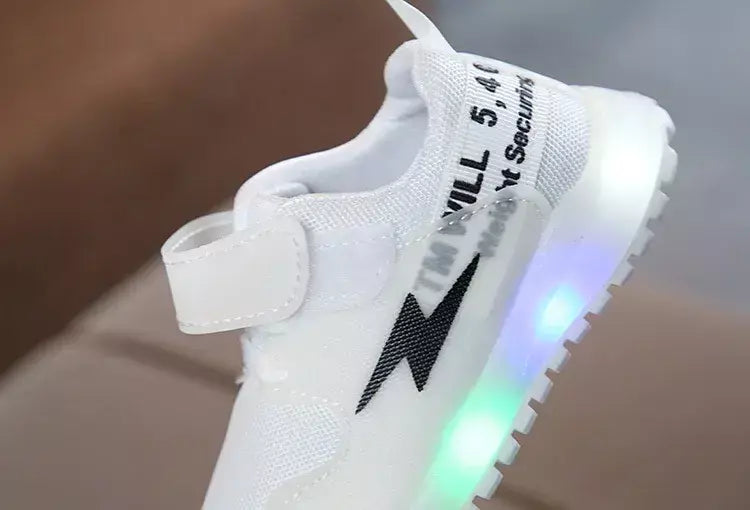 Crianças sapatos luminosos meninos e meninas brilhando luz malha tênis crianças pequenas tênis brilhantes crianças led light up sapatos