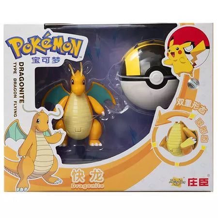 Sobre pokemon anime figura charizard pikachu gyados bolso monstro figura pokeball ação deformação brinquedo modelo crianças presente