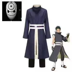 Akatsuki uchiha ovito conjunto de fantasias cosplay, japão anime migrant i uniforme acessórios adulto e enfant conjunto completo homme