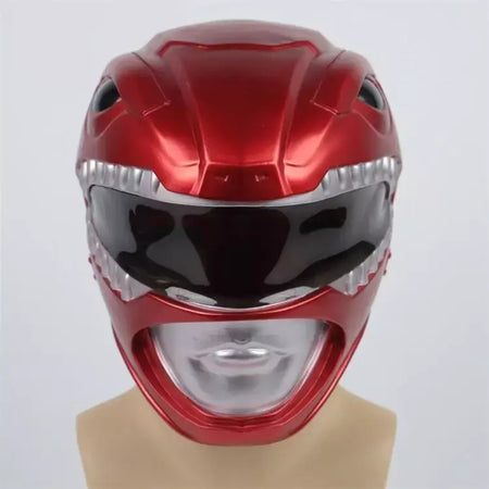 Em estoque halloween power rangers capacete super-herói equipe guerreiro vermelho cosplay máscara acessórios traje para adultos crianças presente de halloween