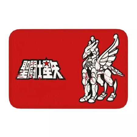 Personalizado cavaleiros do zodíaco saint seiya pegasus fantasia capacho tapete antiderrapante banheiro cozinha garagem tapete 40*60cm