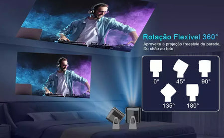 Salange-P28B Suporte 4K Projetor, Android 11, WiFi 6, BT5.0, Smart TV, 720P, Cinema, Filme ao ar livre, Foco Eletrônico, Excelente Som