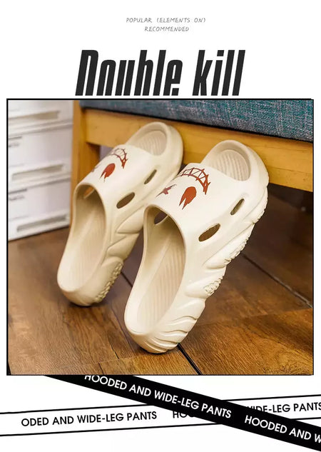 Sandálias antiderrapantes clássicas masculinas, chinelos confortáveis ao ar livre, sapatos macios de EVA, moda jovem, verão, venda quente