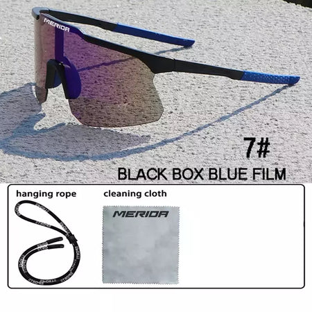 Merida-Óculos de sol para homens e mulheres, óculos esportivos, UV400, óculos de equitação, mountain bike, bicicleta de estrada, lentes ao ar livre com estojo