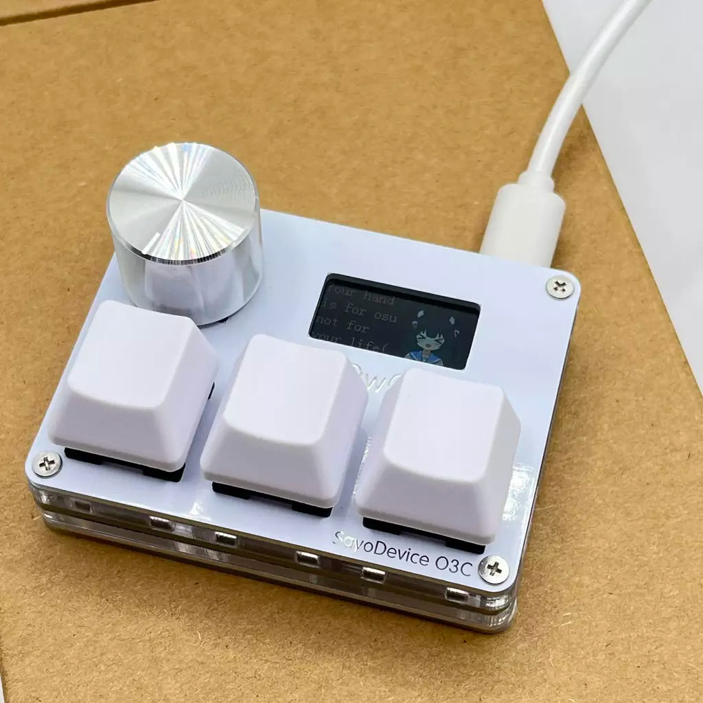 Pink SayoDevice OSU O3C Rápido Gatilho Hall Switches Wooting Vermelho Magnético Switches Teclado Com Botão Tela Copiar Colar Shotcut