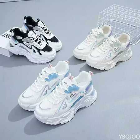 2025 tênis feminino plataforma sapatos planos mulher sapatos verdes formadores casuais senhoras tênis grossos sapatos femininos