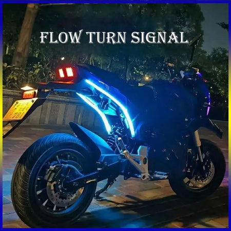 Pequeno macaco fluindo sinal de volta começar luz varredura elétrica motocicleta luz da cauda led modificação acessórios cor decorativa