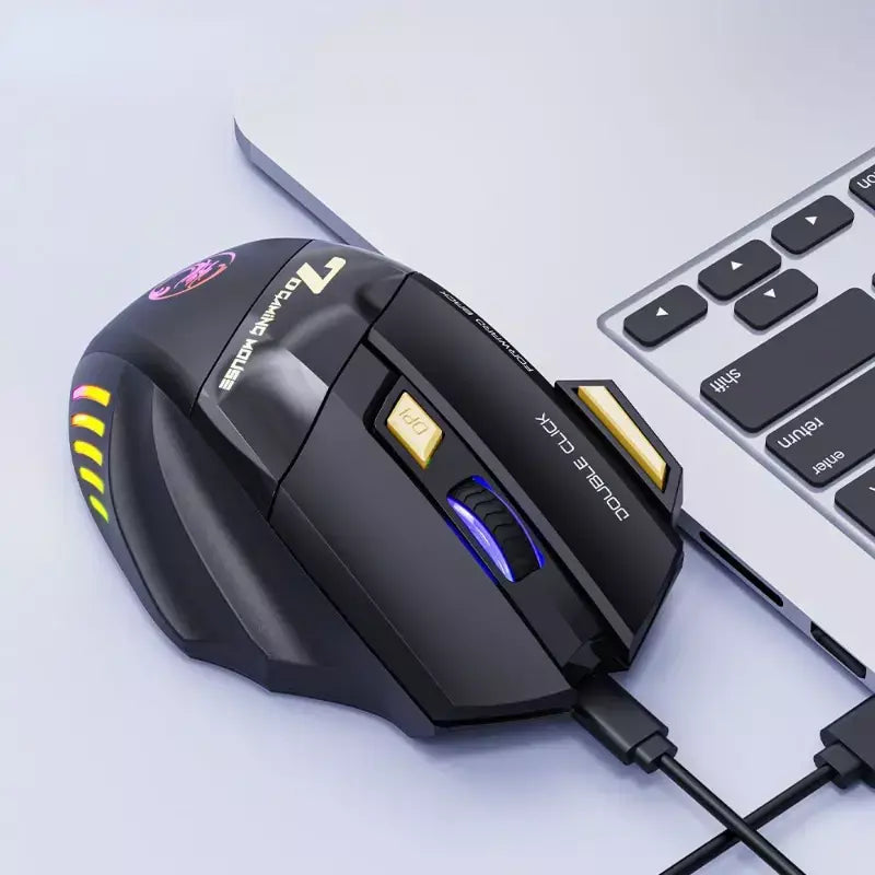 GW 2.4G e Bluetooth Mouse Sem Fio Silencioso Recarregável Luz de Respiração 7 Teclas DPI Sensor Óptico Ajustável Mouse Jogo Escritório