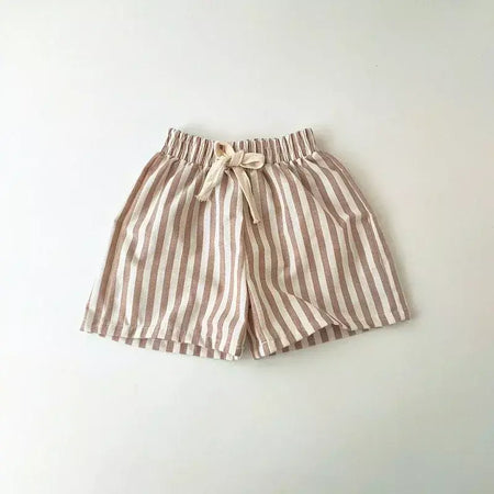 Primavera verão meninos listrado calças soltas bebê menina vintage casual linho algodão harlan calças crianças rendas-up calça crianças roupas