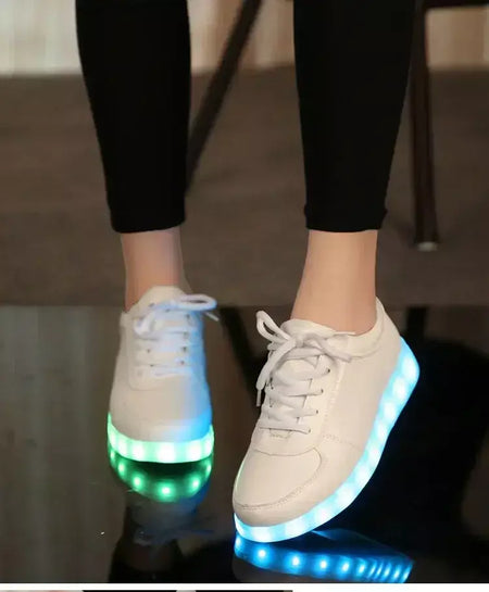 Maogu 2024 adulto unissex das mulheres dos homens criança tênis luminosos brilhante carga usb meninos led colorido light-up sapatos meninas calçados