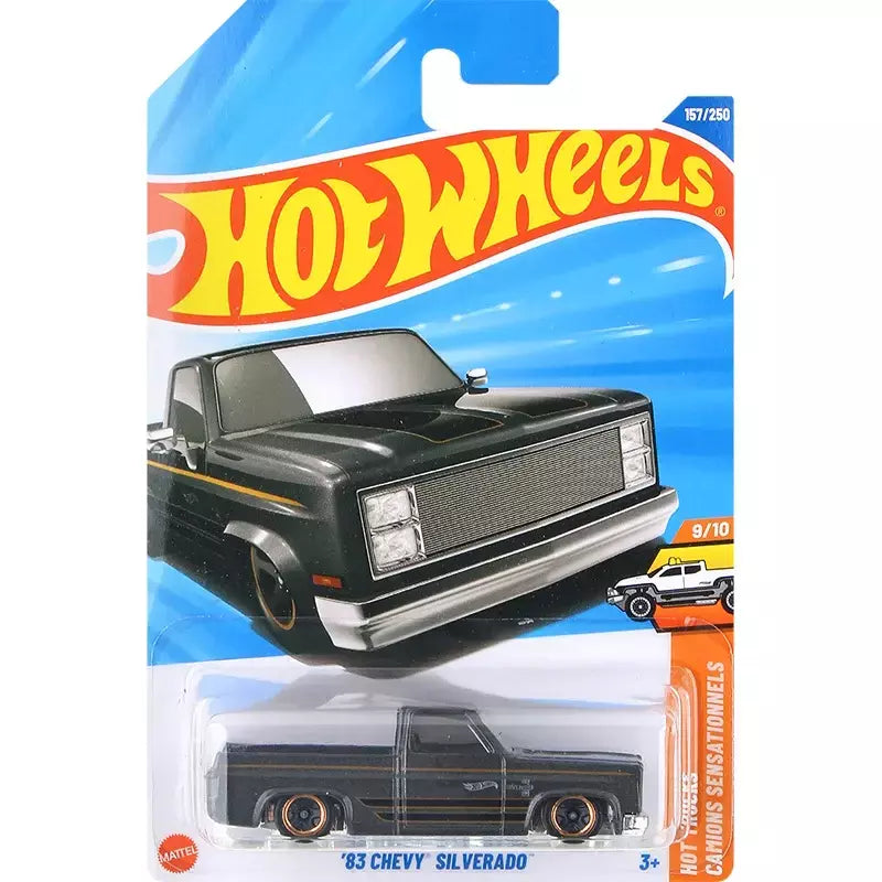 Hot Wheels C4982 2025-Q Case Carros de liga, Ferrari SF90/F40/365 GTB4 Chevy Silverado, 1:64 Diecast Model Collection brinquedos para crianças