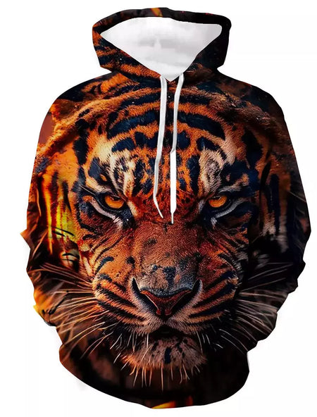 Capuz de manga comprida masculino, moletom com capuz, impressão 3D, bolso frontal, streetwear, moda primavera, novo