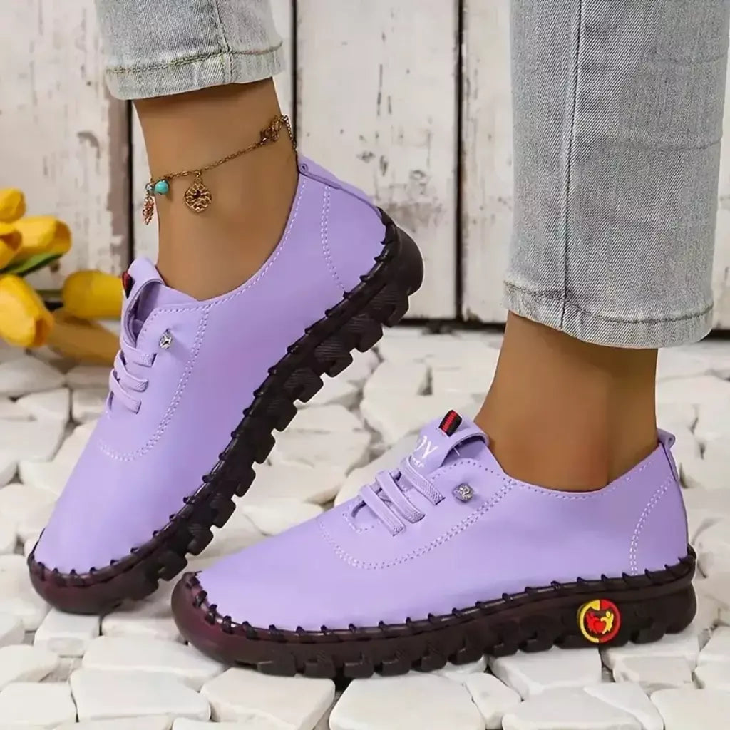Mulheres tênis 2025 novos sapatos de designer mocassins de sola macia romana respirável ao ar livre retro tamanho grande único sapatos para mulher