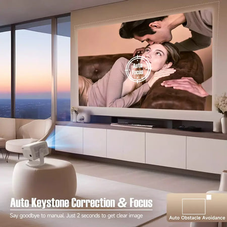 Magcubic L018 4K 650ANSI Projetor Portátil Nativo 1080P Foco Automático Correção Keystone Android 11 BT5.2 WIFI6 360 ° Cinema em casa
