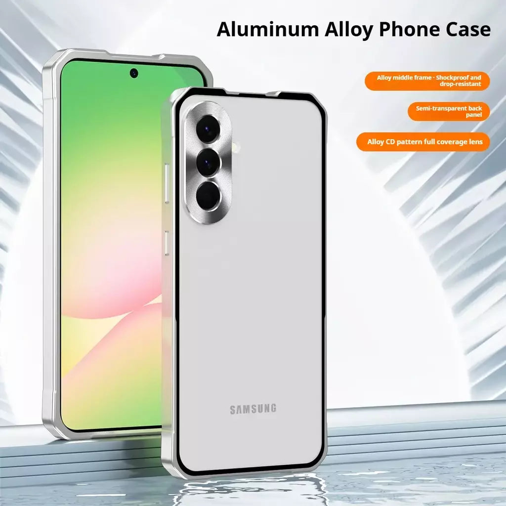Moldura de alumínio com fecho magnético, capa traseira de plástico de metal para samsung galaxy s25 ultra s24 ultra s23 s22 s21, capa forte à prova de queda
