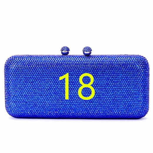 Rhinestone Clutch Bag para Mulheres, Evening Bag, Dinner Bag, Diamante, Pedra, Cristal, Festa de Casamento, Presente de Natal, Luxo mais recente