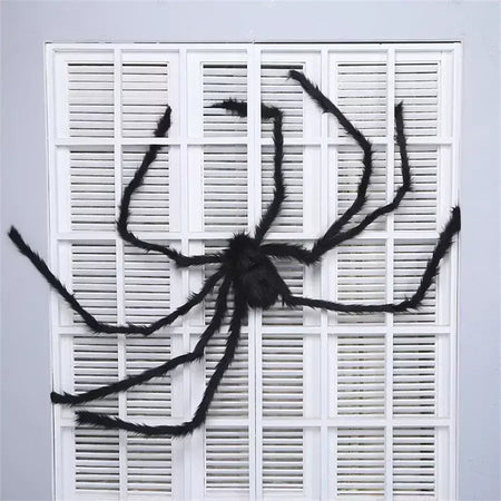 Halloween preto assustador aranha gigante enorme teia de aranha decoração de halloween para casa barra casa assombrada adereços férias decoração ao ar livre