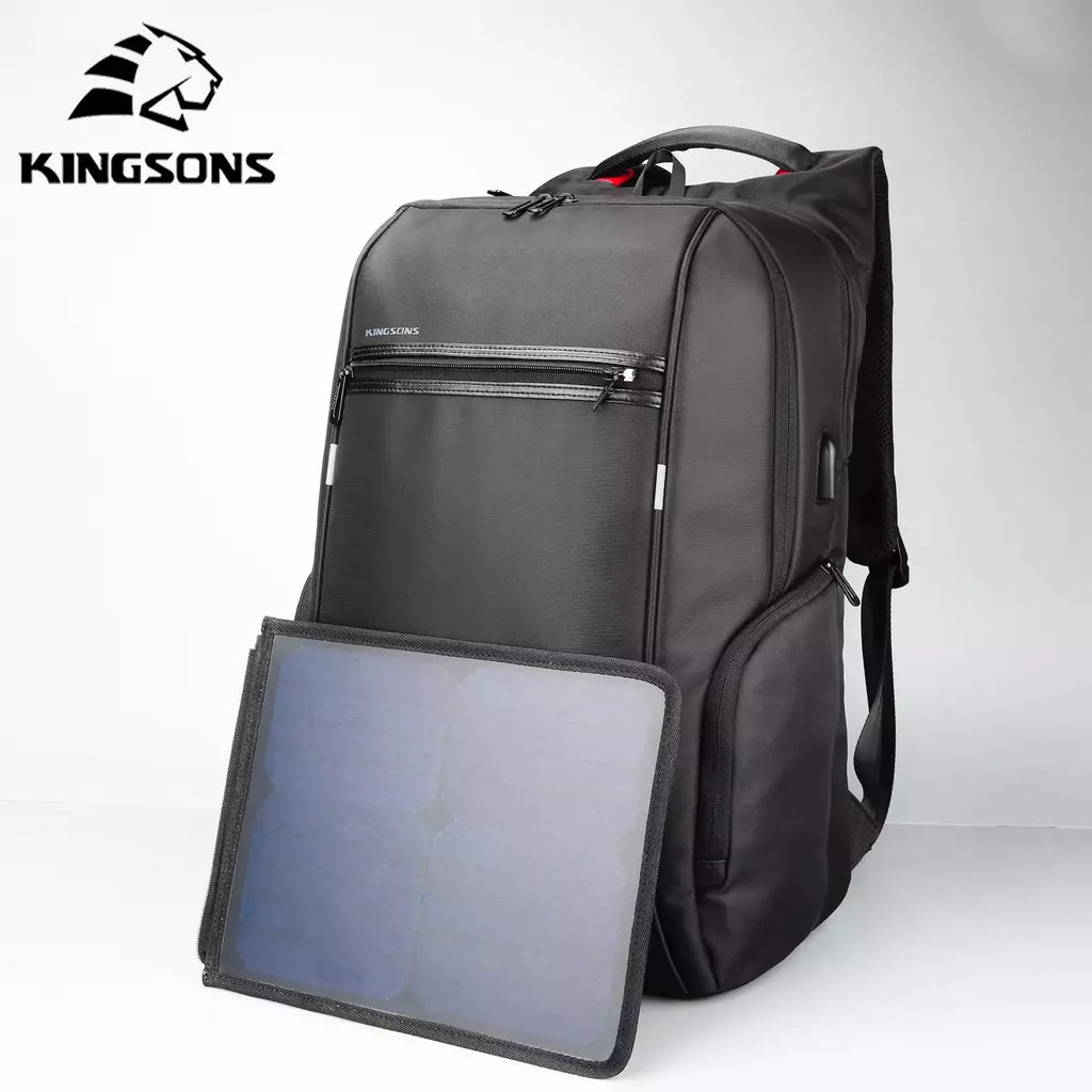 Kingsons bolsa masculina à prova d'água, mochila para laptop de 17 polegadas com carregamento usb externo, mochila antifurto para laptop, multicamadas