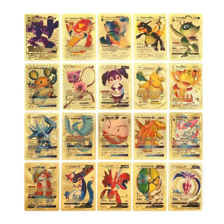 Novo 27-110 pçs cartas pokemon cartões francês inglês espanhol alemão folha de ouro silve cartões charizard vmax gx jogo coleção cartão