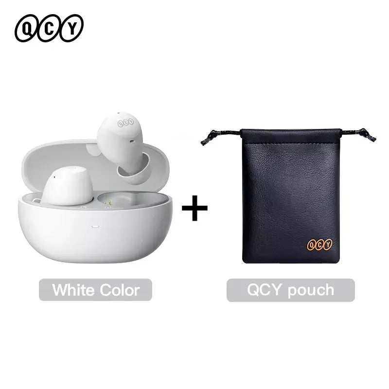 QCY-HT07 ANC Fones De Ouvido Sem Fio, Auscultadores HiFi, Cancelamento de Ruído, Earbuds TWS, 6 Microfone, Chamada AI HD, Reprodução 32H, 40dB, Bluetooth 5.2