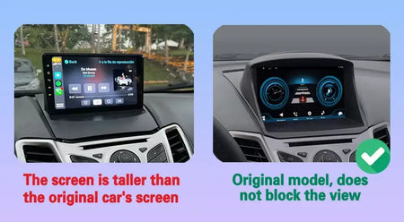 Rádio do carro carplay android 15 para ford fiesta mk 6 para ford fiesta mk 7 2008 - 2019 reprodutor de vídeo multimídia tela sensível ao toque gps automático