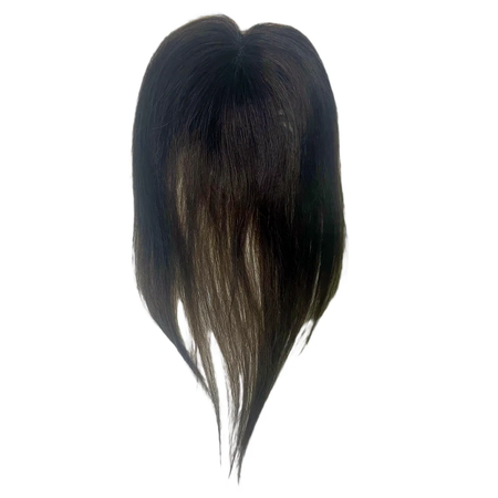 Nenhum clipes de cabelo humano franja francesa gancho e laço pasta mágica toppers para mulheres fácil de usar adesivos de costura remendos de cabelo extensão