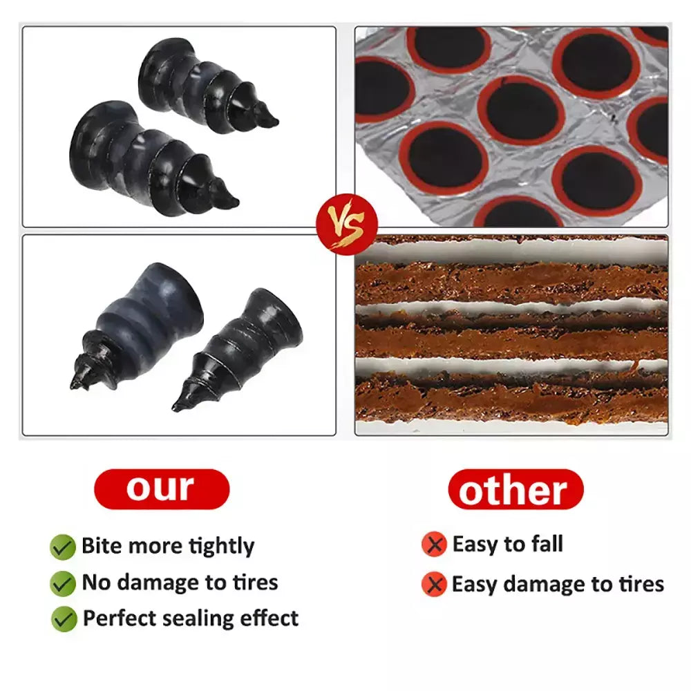 21-10 pçs vácuo reparação de pneus de carro conjunto de unhas de borracha universal parafuso de pneu sem câmara de ar ferramentas de reparo kit de acessórios para caminhão de motocicleta