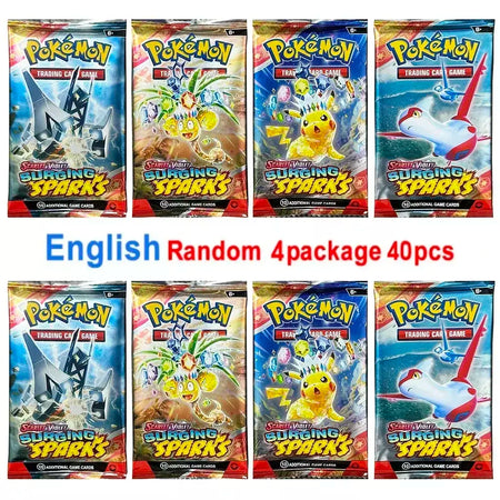 Novo 36/40 pçs caixa pokemon cartão escarlate & violeta evoluções prismáticas inglês impulsionador batalha carte negociação cartões de coleção presentes