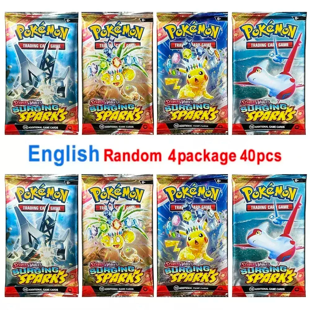 Novo 36/40 pçs caixa pokemon cartão escarlate & violeta evoluções prismáticas inglês impulsionador batalha carte negociação cartões de coleção presentes