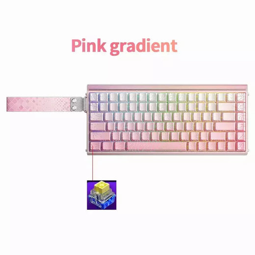 AULA HERO84 HE Interruptor magnético Teclado mecânico com fio RGB Música Ritmo 8K Teclado de taxa de retorno Acessórios de computador para jogadores