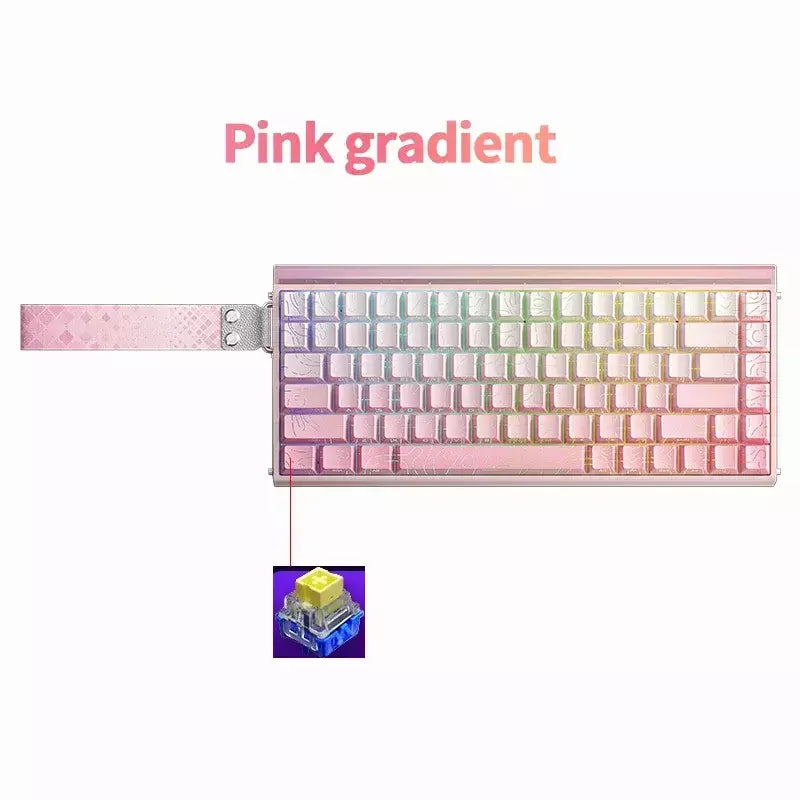 AULA HERO84 HE Interruptor magnético Teclado mecânico com fio RGB Música Ritmo 8K Teclado de taxa de retorno Acessórios de computador para jogadores
