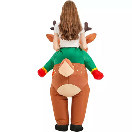 Adulto galo inflável traje engraçado unicórnio elk animais terno inflável halloween carnaval meio corpo explodir terno para cosplay