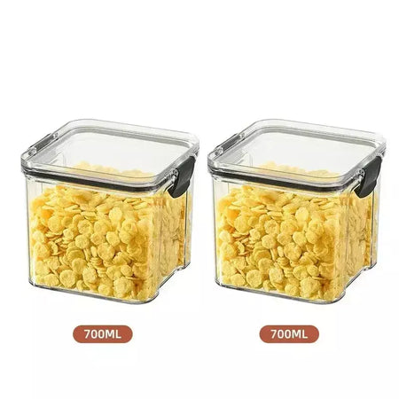 Conjuntos de cozinha empilháveis selados, 460-1800ml, caixa de plástico para armazenamento de alimentos, garrafa multigrãos, frutas secas, chá, recipientes de armazenamento