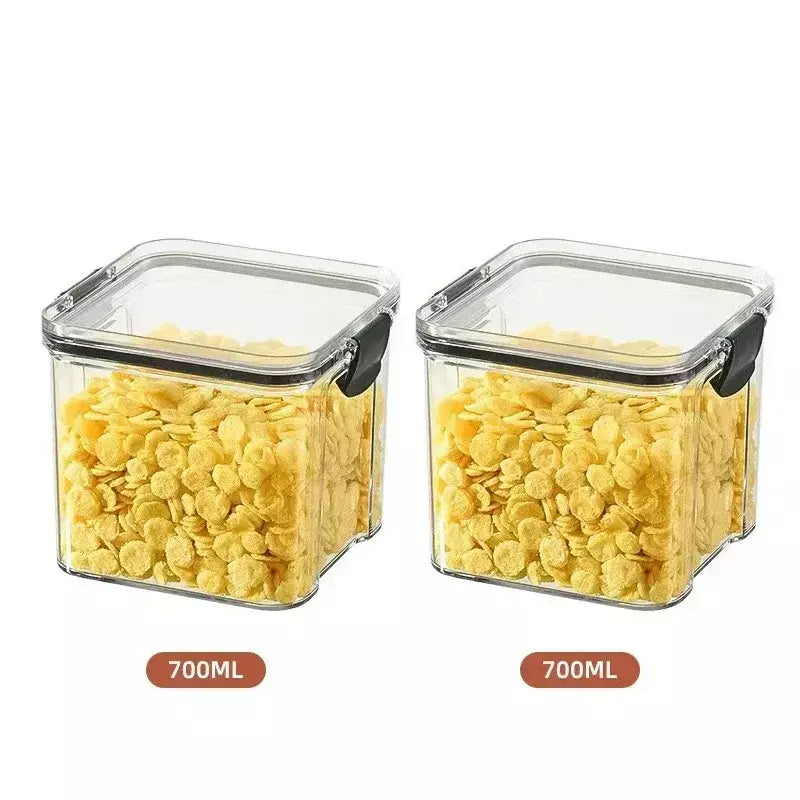Conjuntos de cozinha empilháveis selados, 460-1800ml, caixa de plástico para armazenamento de alimentos, garrafa multigrãos, frutas secas, chá, recipientes de armazenamento
